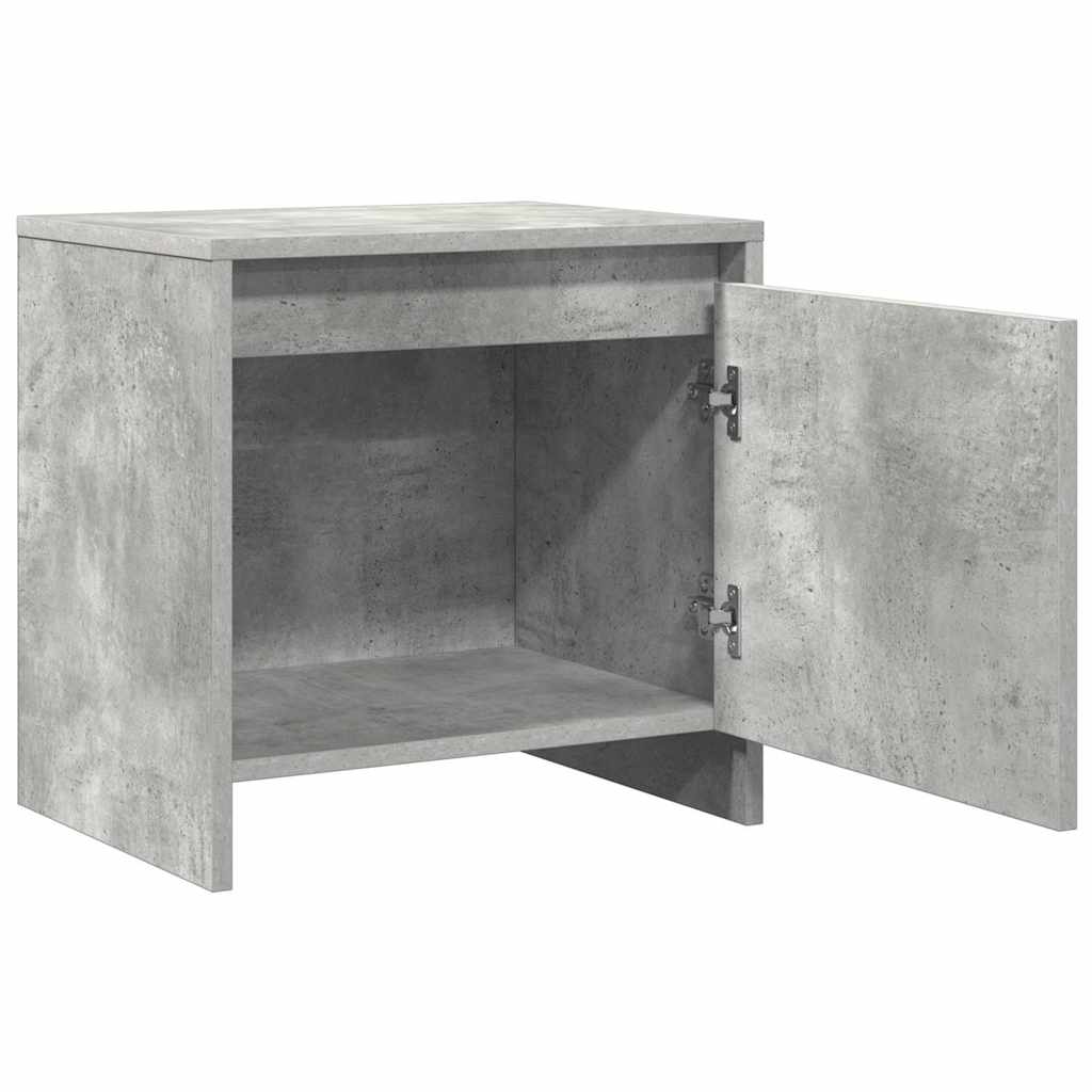 Bedside tables, 2 pcs., concrete grey, 45x34x44.5cm, MFC