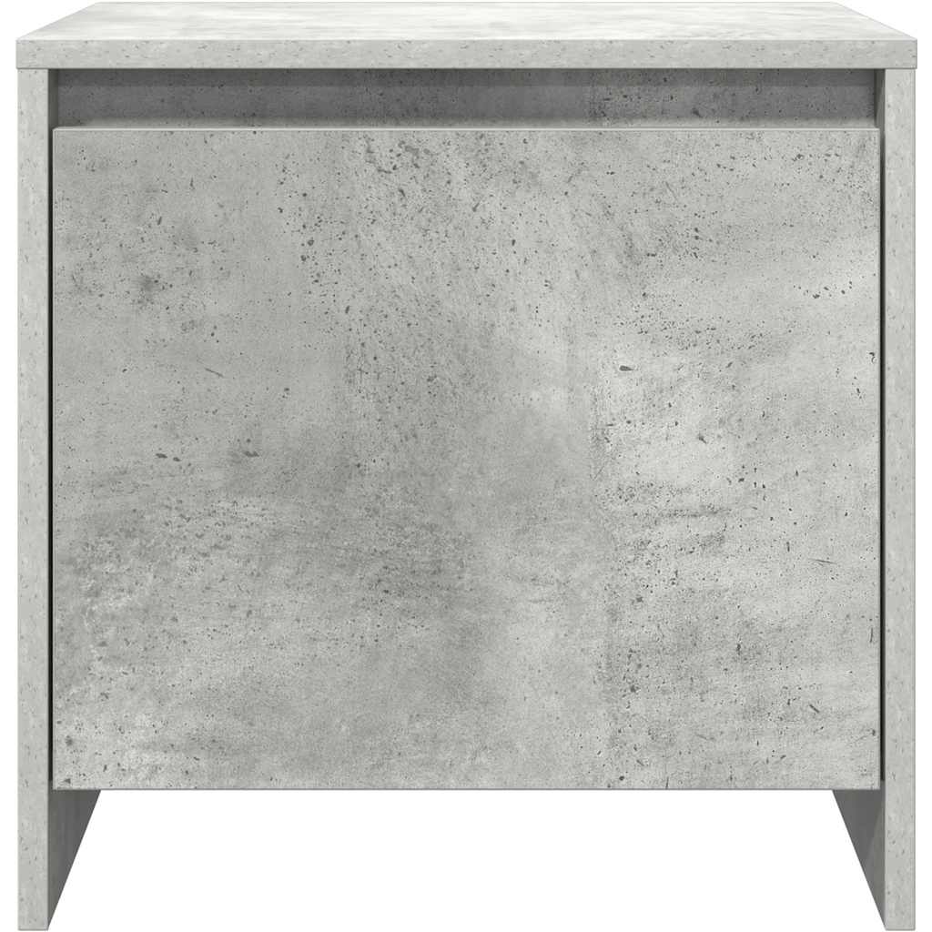 Naktinės spintelės, 2vnt., betono pilkos, 45x34x44,5cm, MDP