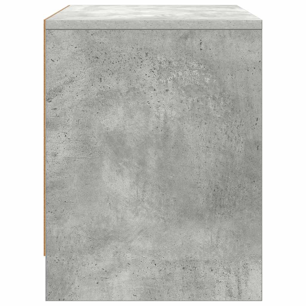 Naktinės spintelės, 2vnt., betono pilkos, 45x34x44,5cm, MDP
