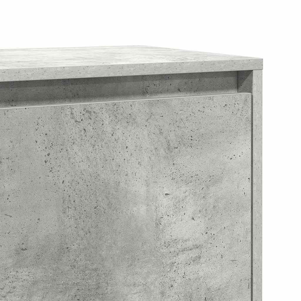 Bedside tables, 2 pcs., concrete grey, 45x34x44.5cm, MFC