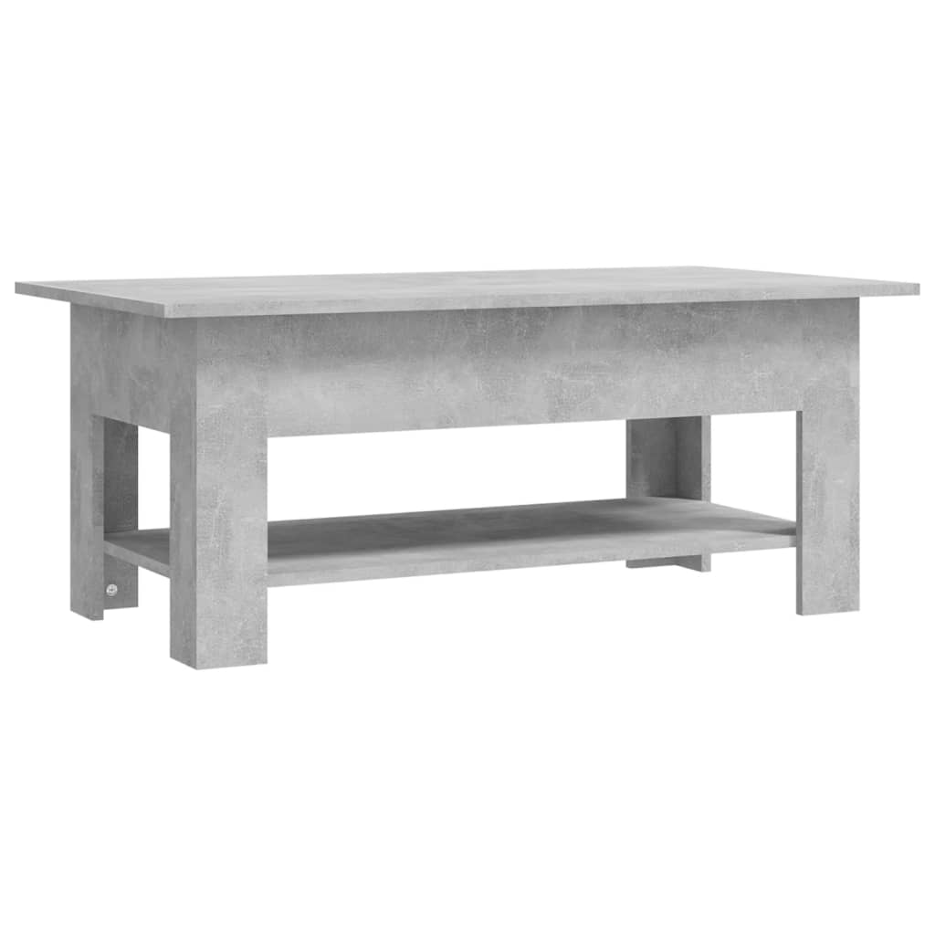 Kavos staliukas, betono pilkas, 102x55x42cm, apdirbta mediena