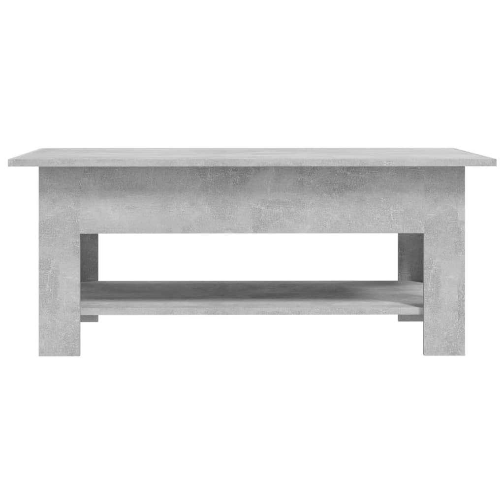 Kavos staliukas, betono pilkas, 102x55x42cm, apdirbta mediena