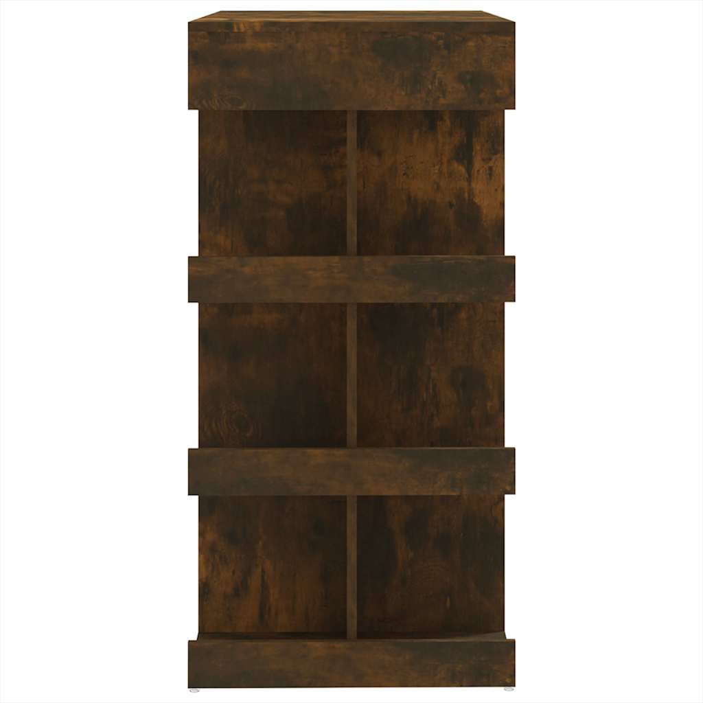 Bāra galds ar plauktu, dūmu ozols, 100x50x101,5cm, koks