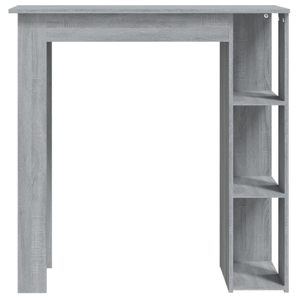 Baro stalas su lentyna, pilkas ąžuolo, 102x50x103,5cm, MDP