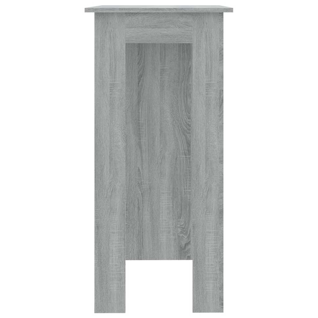 Baro stalas su lentyna, pilkas ąžuolo, 102x50x103,5cm, MDP