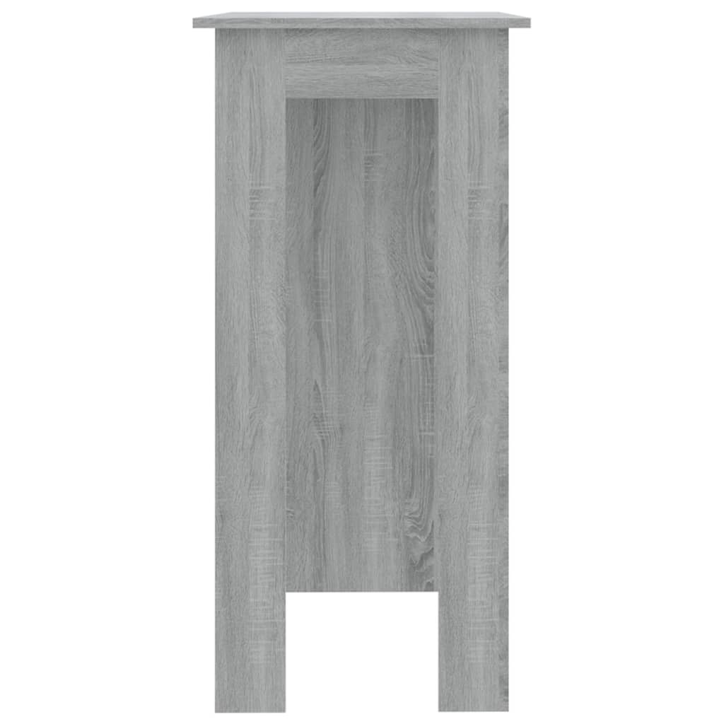 Baro stalas su lentyna, pilkas ąžuolo, 102x50x103,5cm, MDP