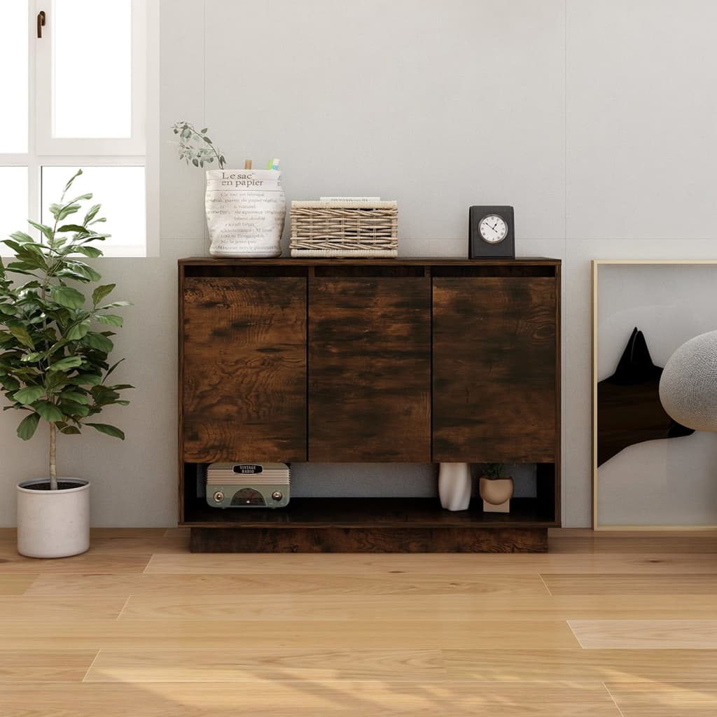 Šoninė spintelė, dūminio ąžuolo, 97x31x75cm, apdirbta mediena
