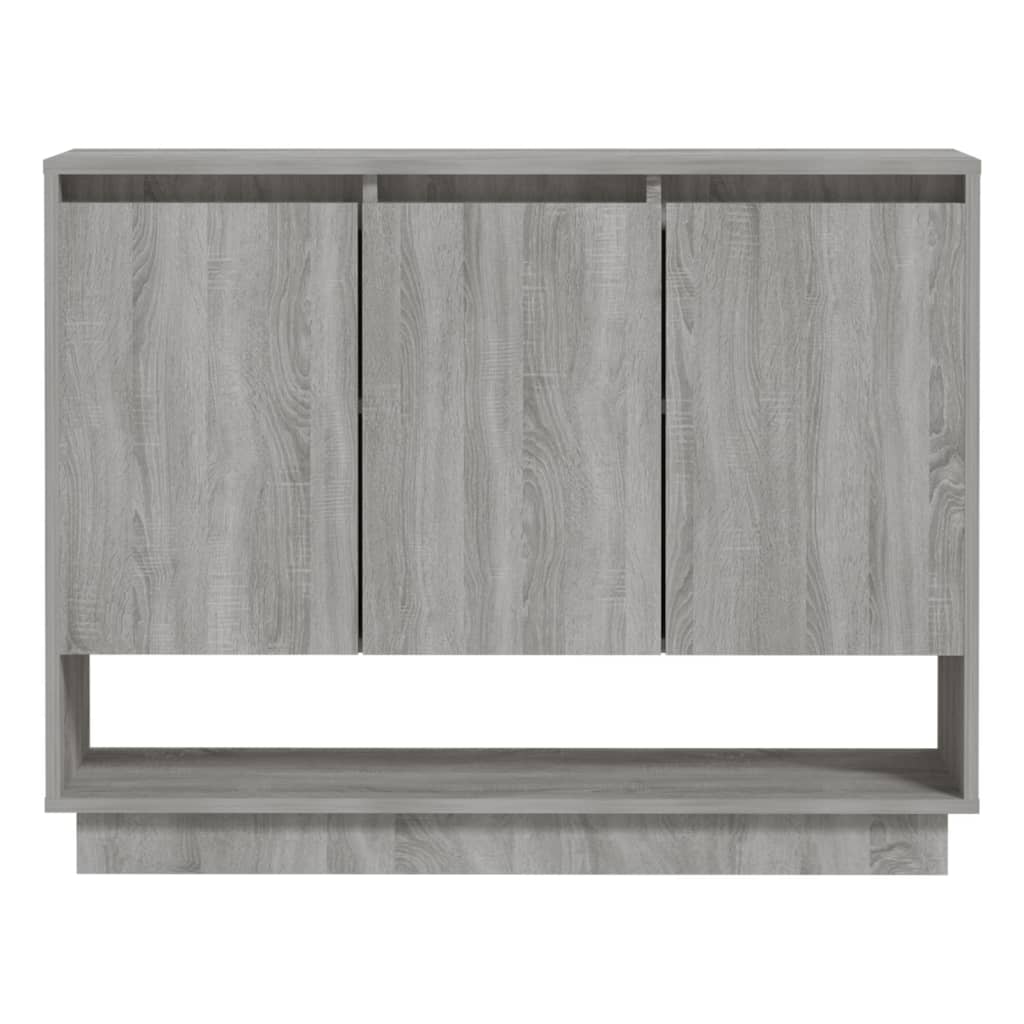 Sideboard, grey oak, 97x31x75cm, engineered wood