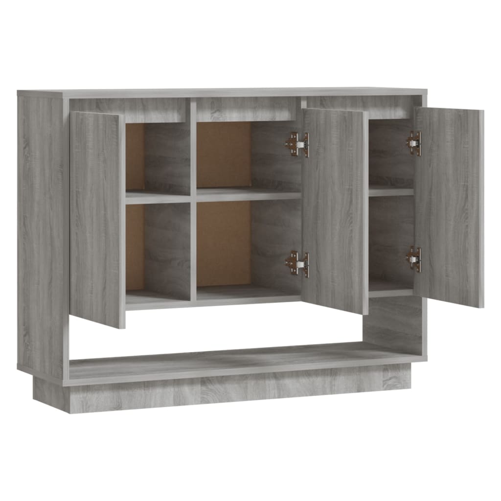 Sideboard, grey oak, 97x31x75cm, engineered wood