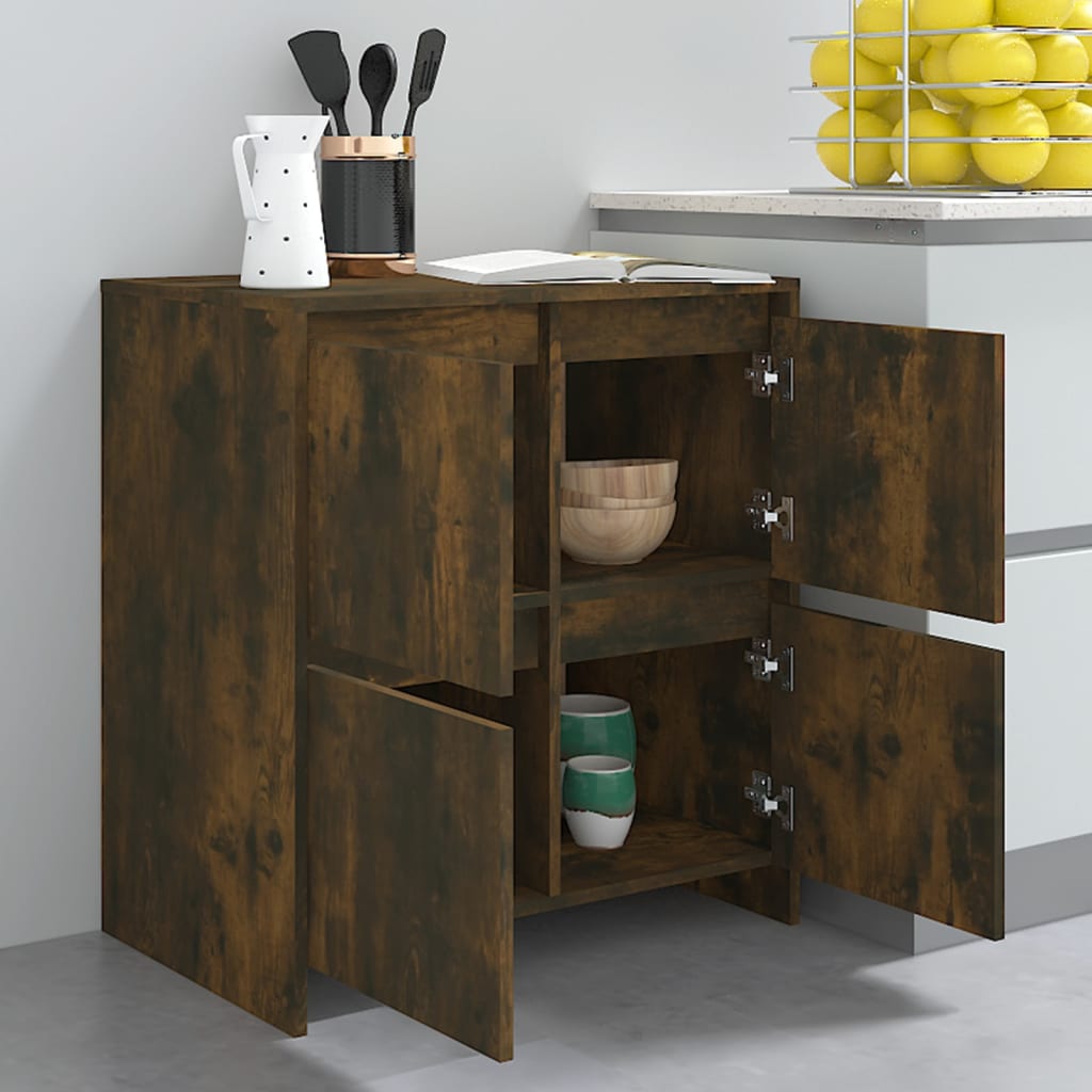 Sideboard, smoked oak, 70x41x75cm, engineered wood