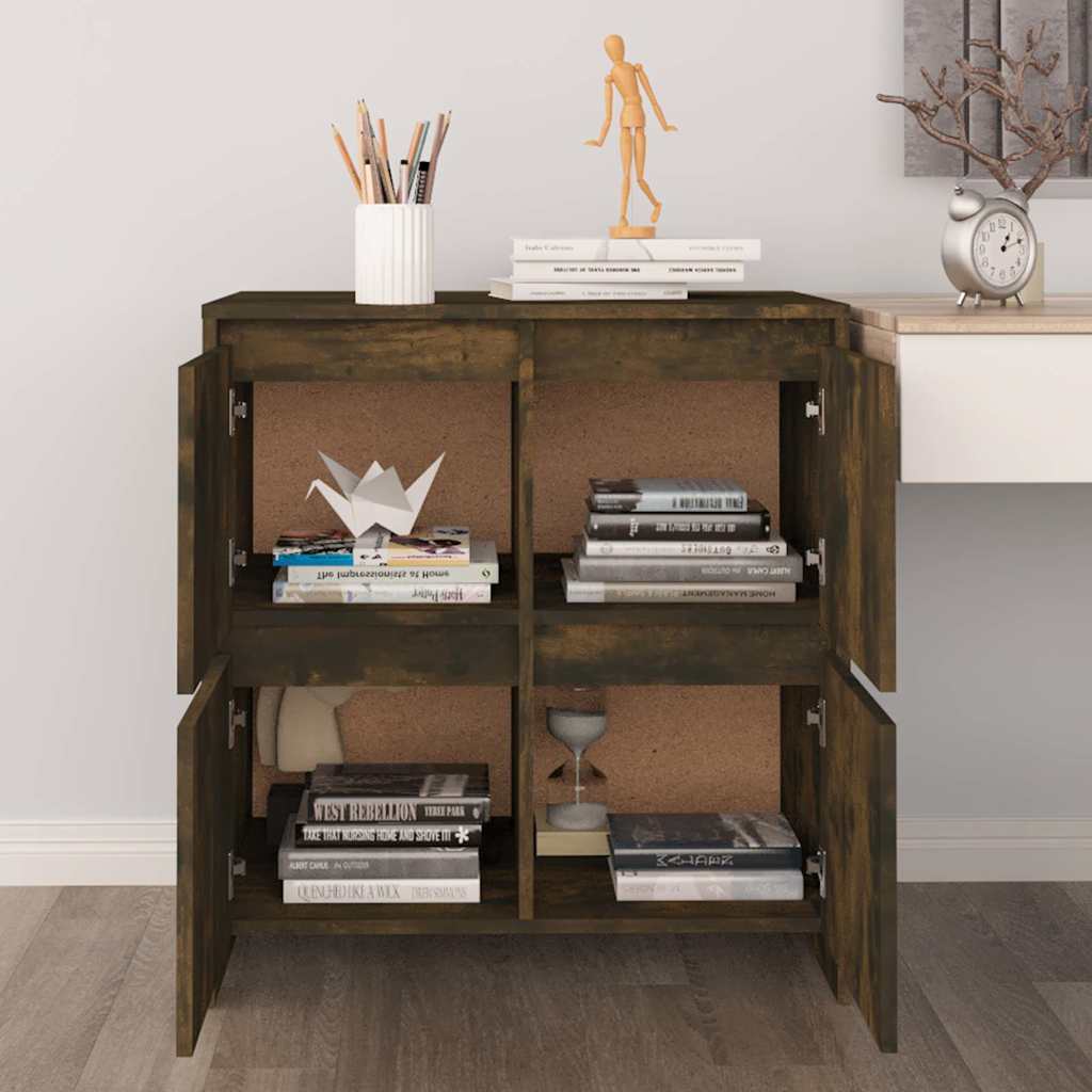Sideboard, smoked oak, 70x41x75cm, engineered wood