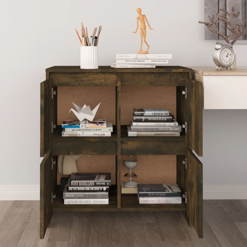 Sideboard, smoked oak, 70x41x75cm, engineered wood