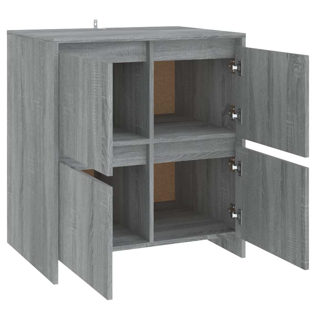 Sideboard, grey oak, 70x41x75cm, engineered wood