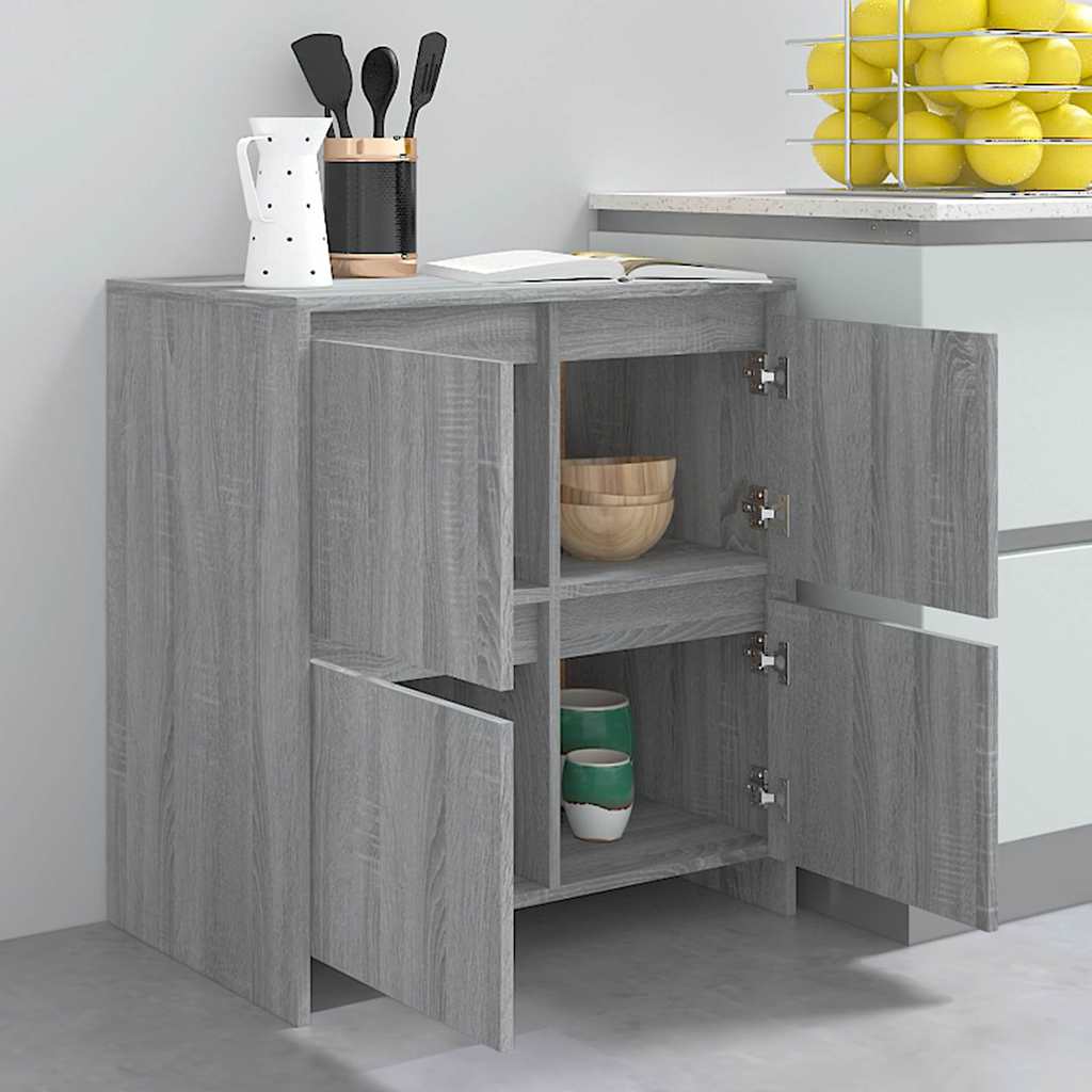 Sideboard, grey oak, 70x41x75cm, engineered wood