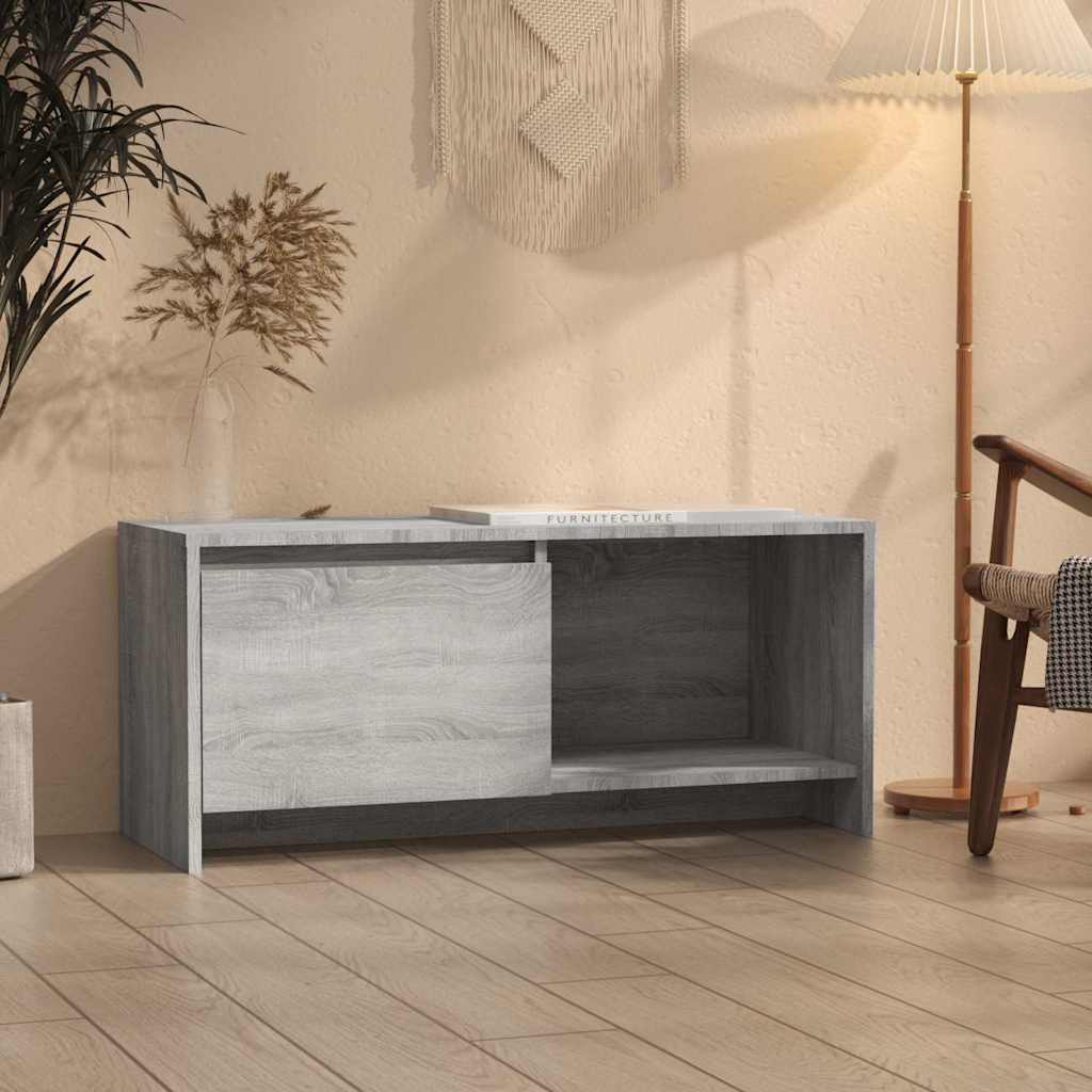 TV skapītis, pelēka ozolkoka krāsa, 90x35x40cm, MDF