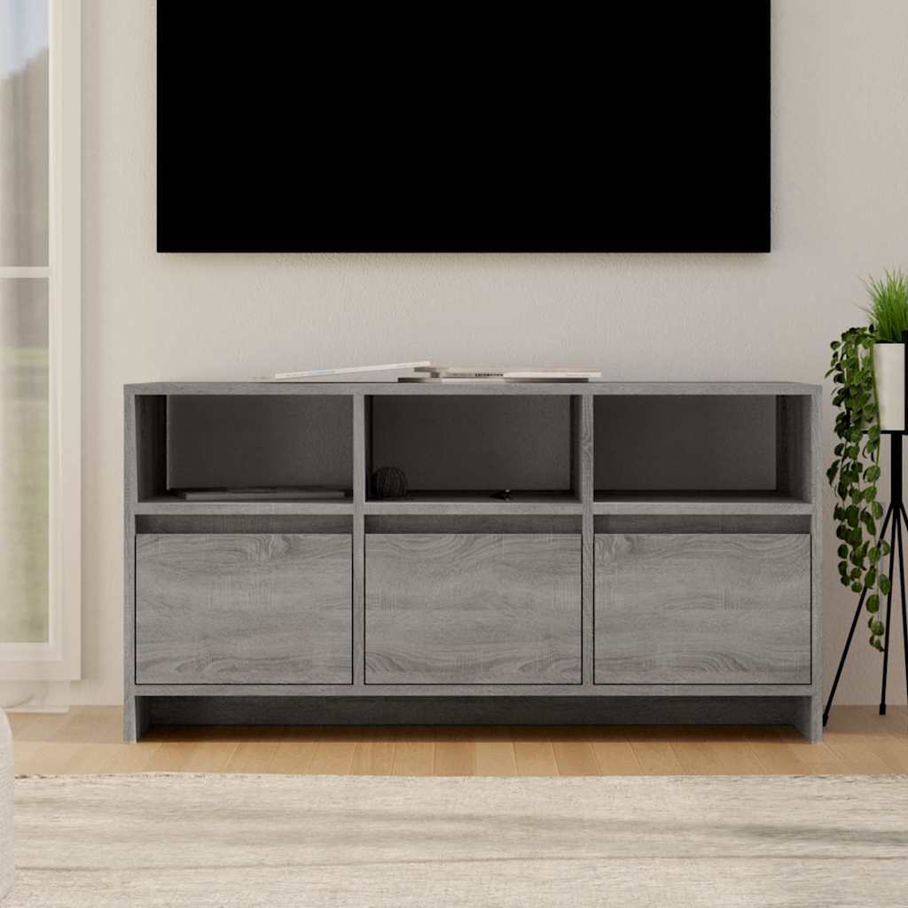 Televizoriaus spintelė, pilka ąžuolo, 102x37,5x52,5cm, MDP
