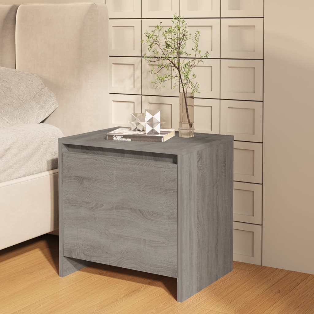 Nightstands, 2 pcs., gray oak, 45x34x44.5cm, wood