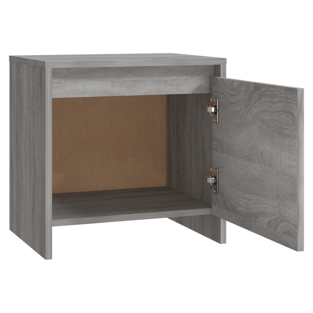 Nightstands, 2 pcs., gray oak, 45x34x44.5cm, wood