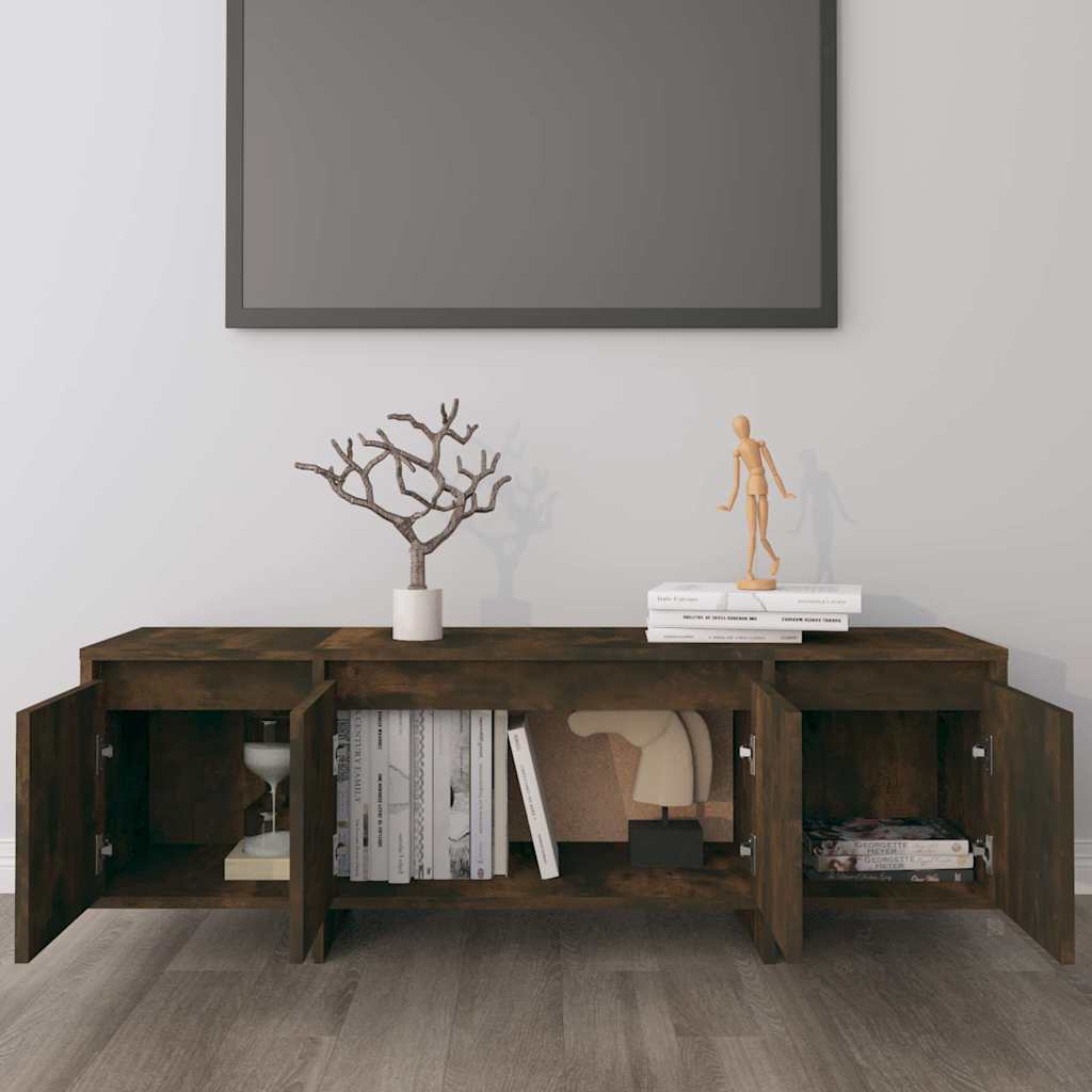 Televizoriaus spintelė, dūminio ąžuolo, 120x30x40,5cm, mediena