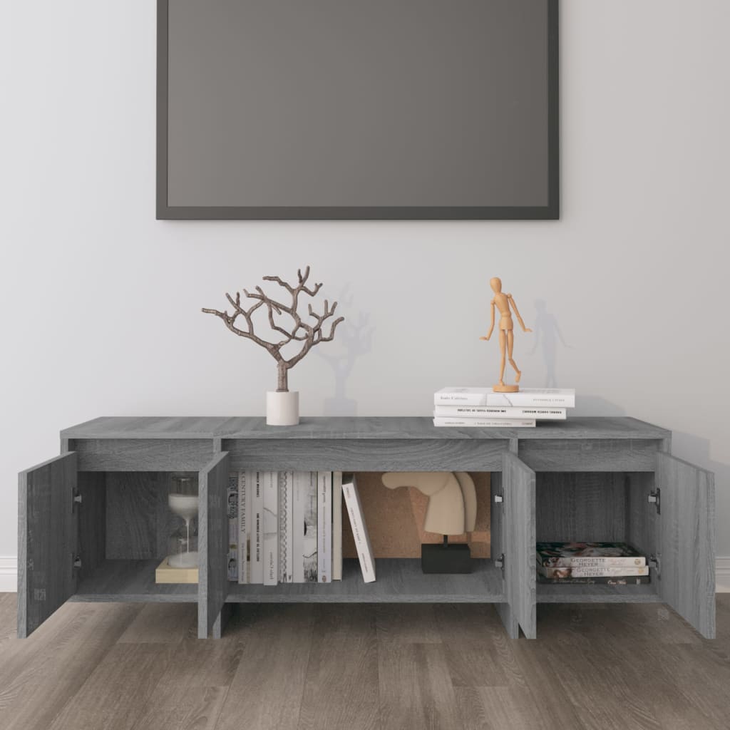 Televizora skapītis, pelēks ozols, 120x30x40,5cm, MDF