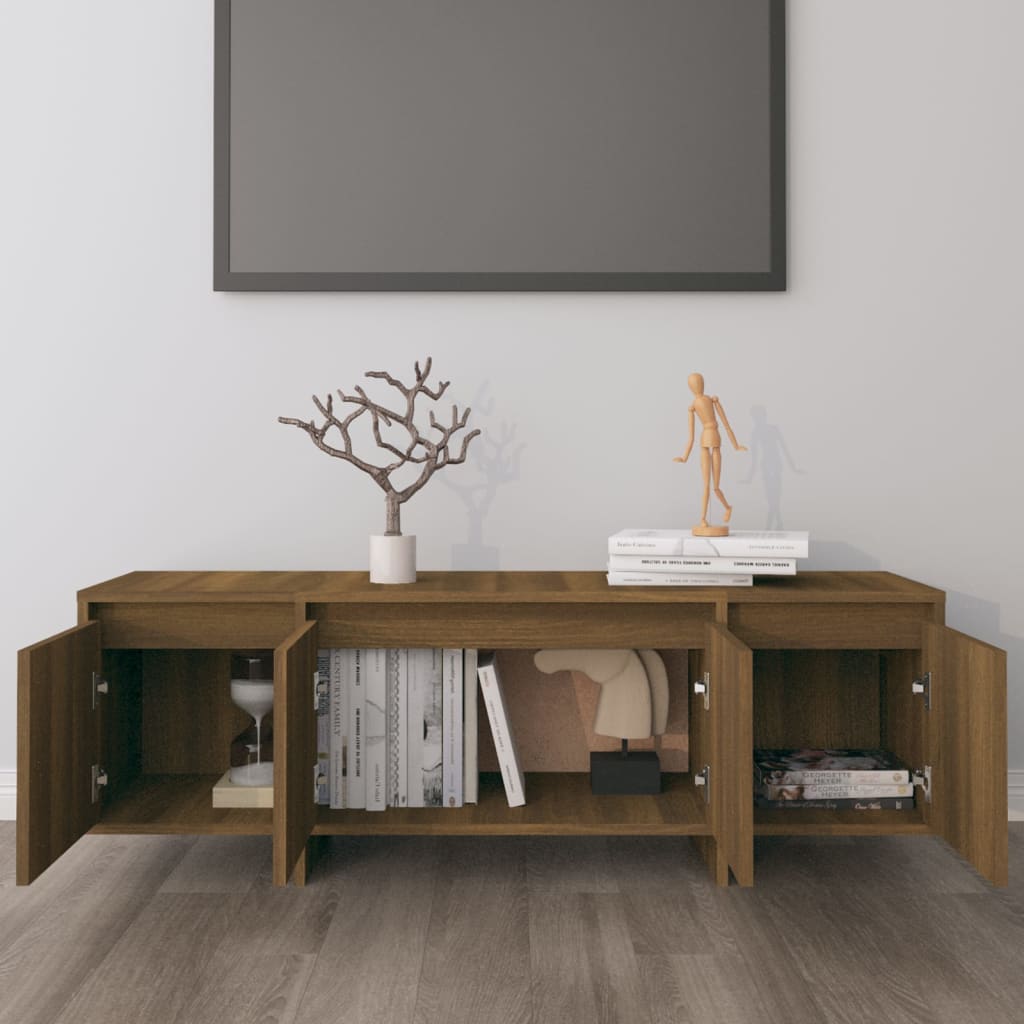 Televizoriaus spintelė, ruda ąžuolo, 120x30x40,5cm, mediena