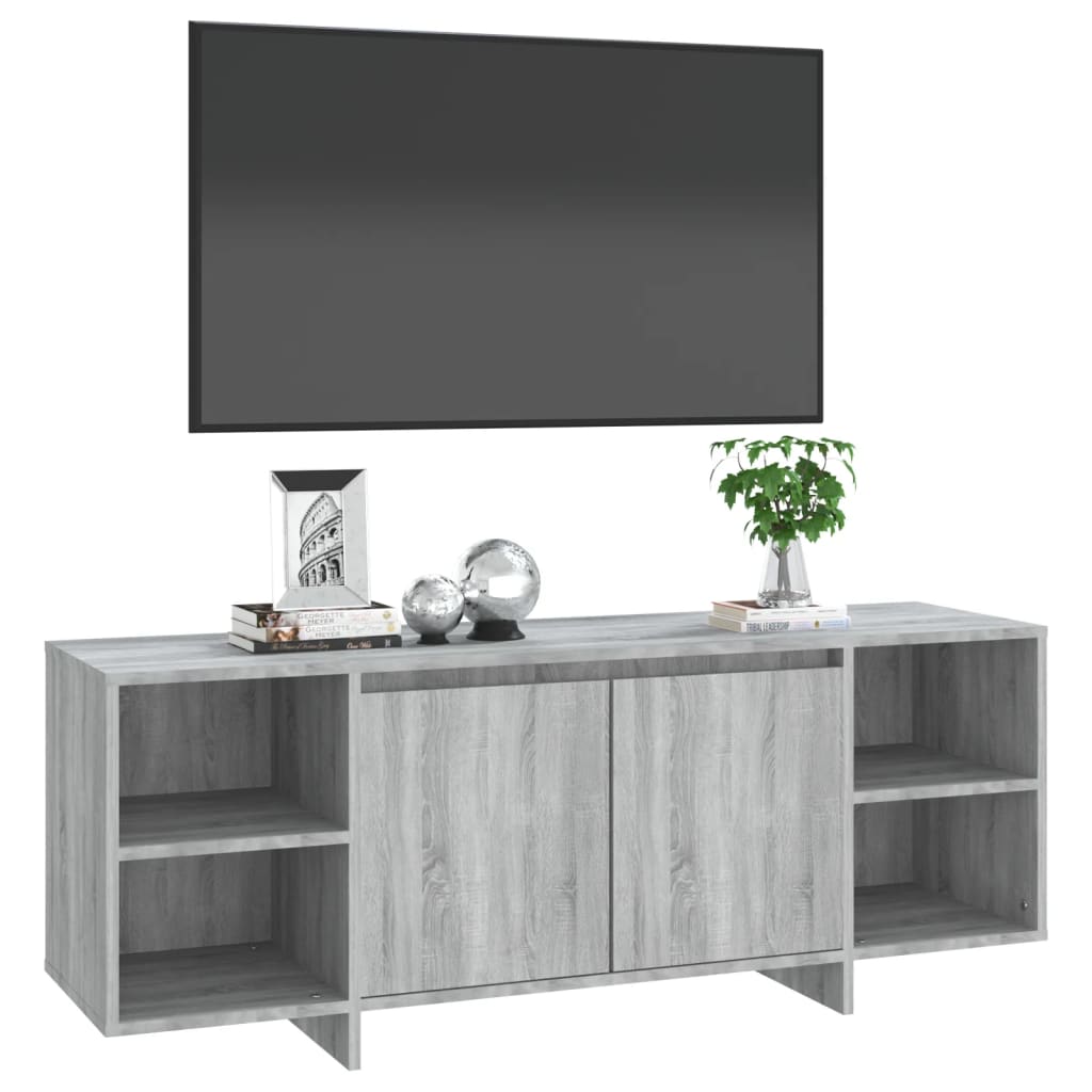 TV cabinet, grey oak, 130x35x50cm, particle board