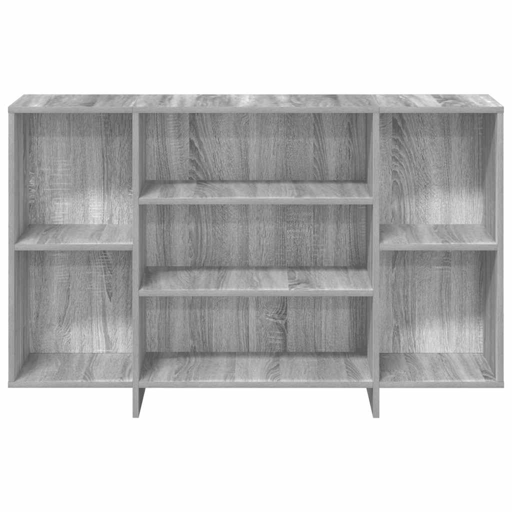 Sideboard, grey oak, 120x30x75cm, engineered wood