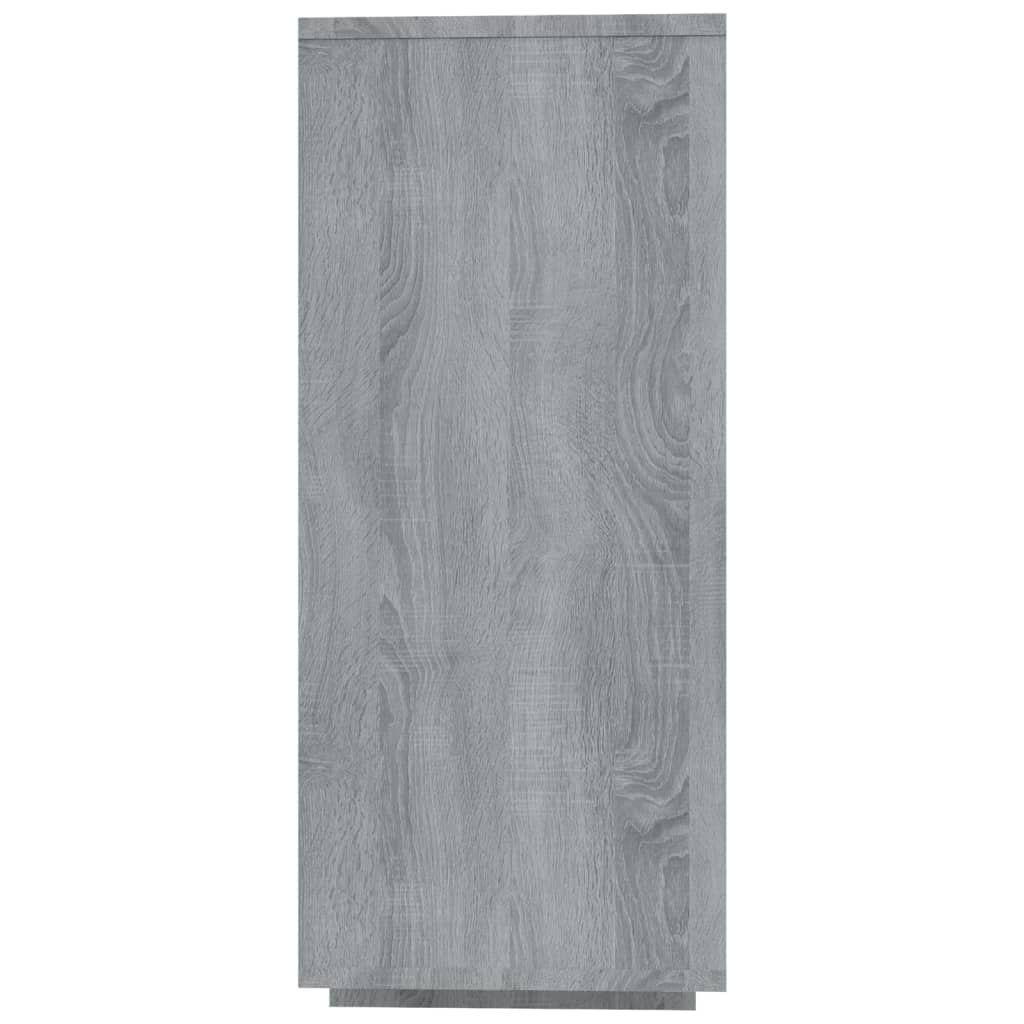 Sideboard, grey oak, 120x30x75cm, engineered wood
