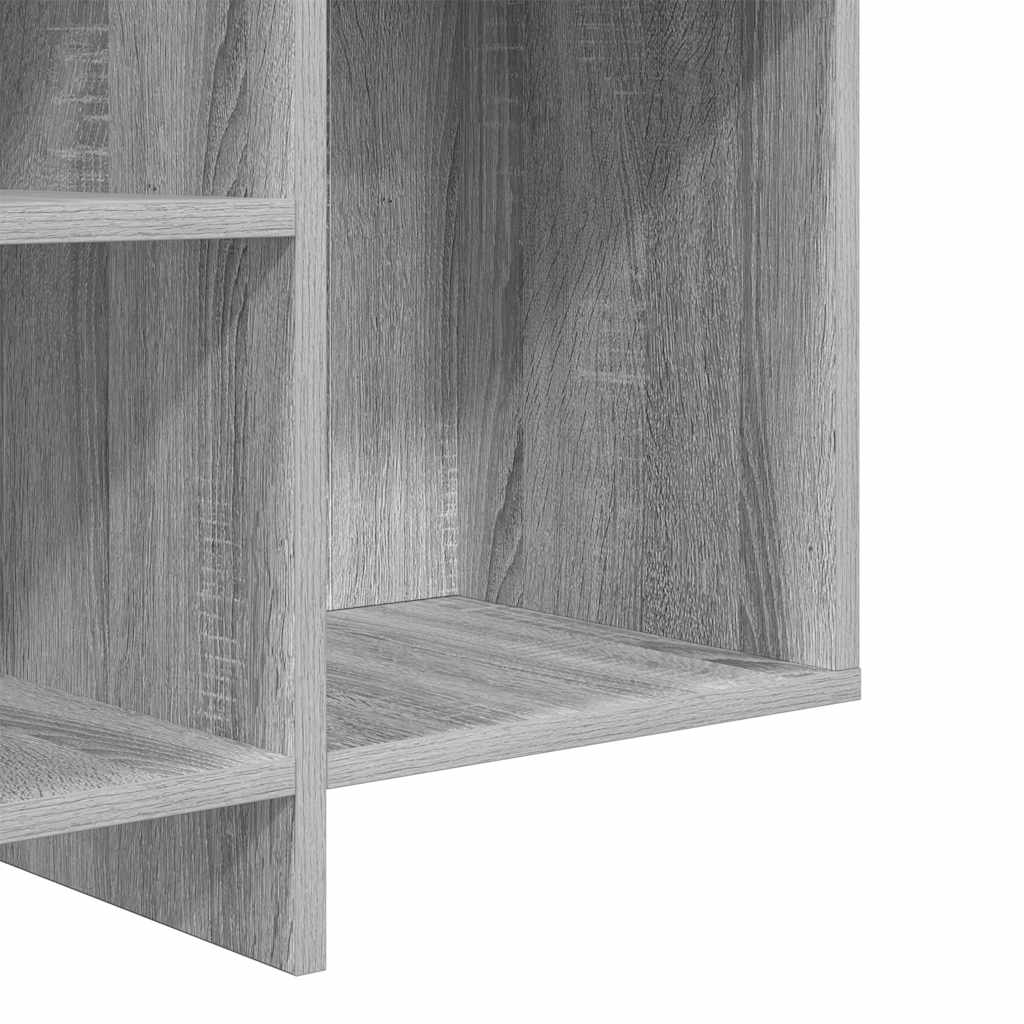 Sideboard, grey oak, 120x30x75cm, engineered wood