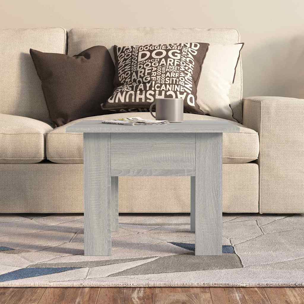 Coffee table, grey oak, 55x55x42cm, MDF