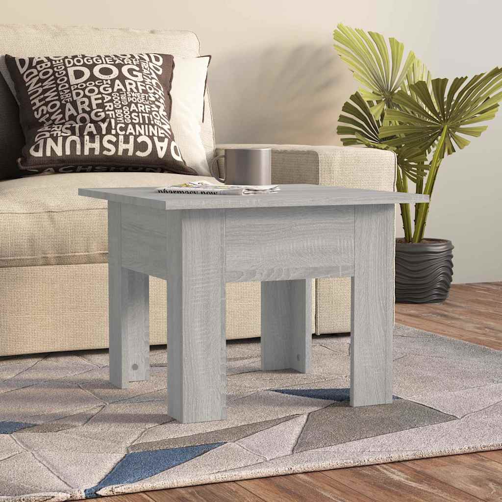 Coffee table, grey oak, 55x55x42cm, MDF