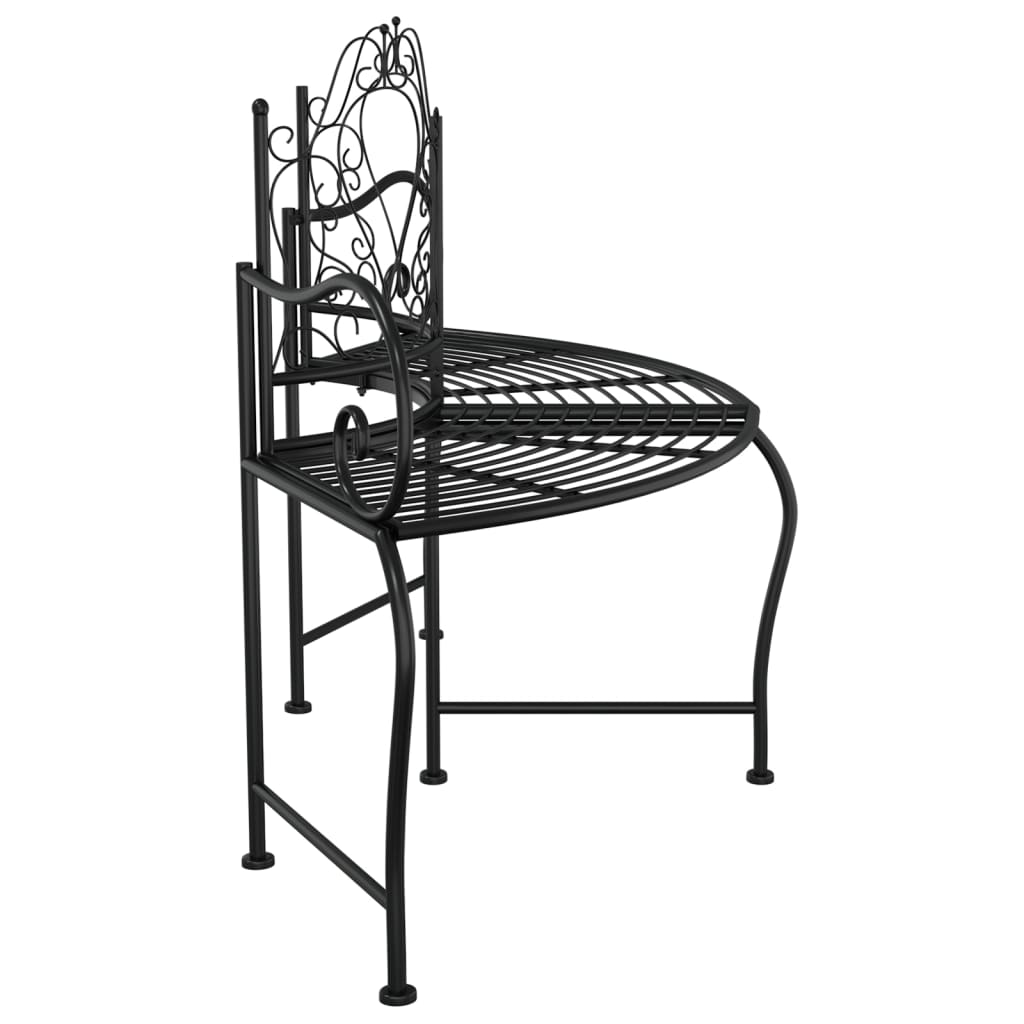 Tree bench, black, 150cm, steel