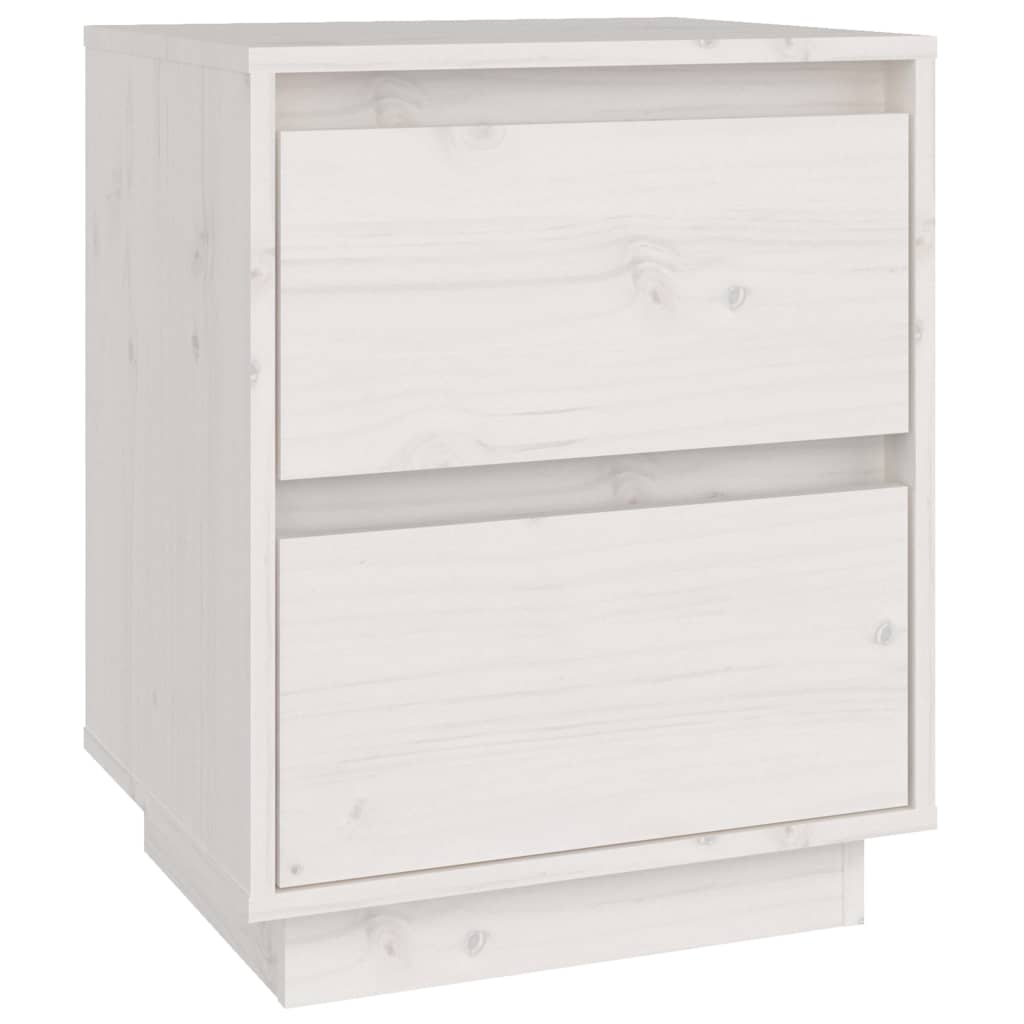 Bedside tables, 2 pcs., white, 40x35x50cm, solid pine