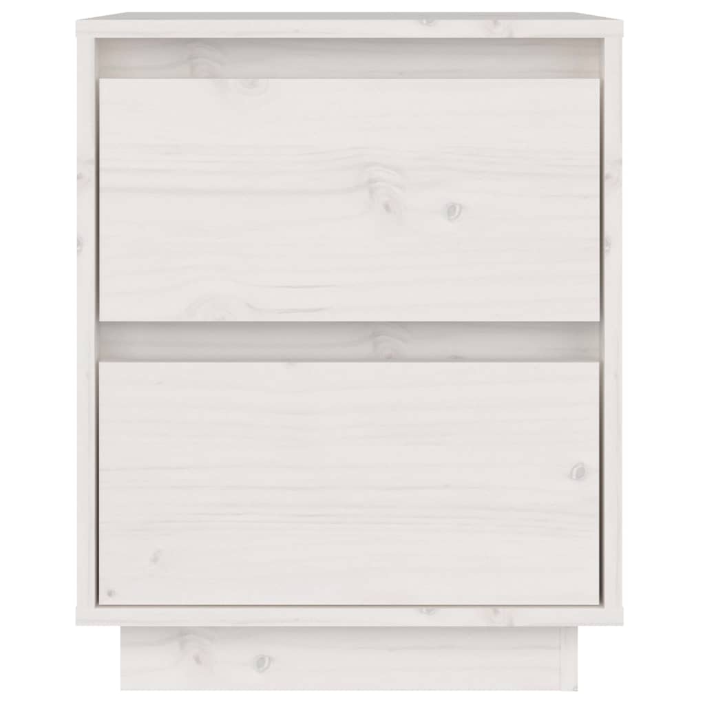 Bedside tables, 2 pcs., white, 40x35x50cm, solid pine