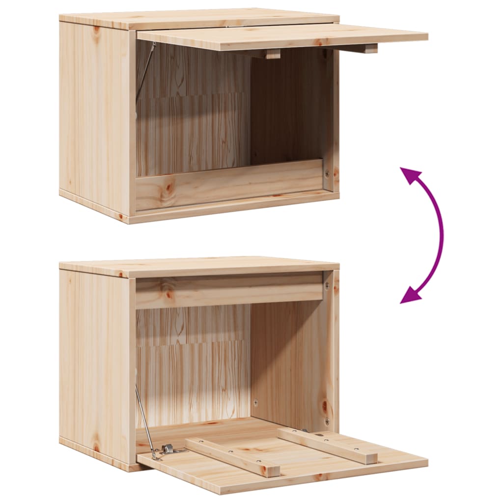 Wall cabinet, 45x30x35cm, solid pine wood