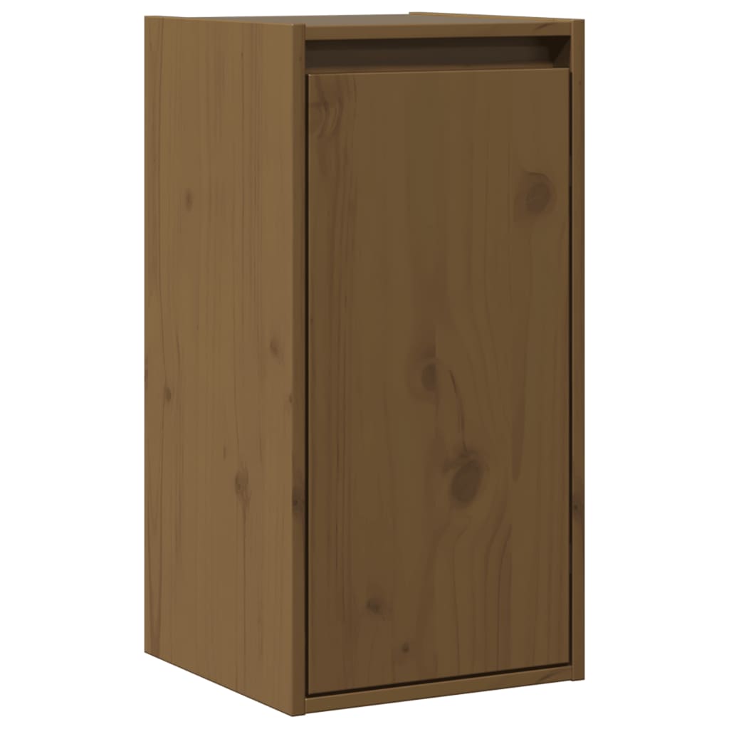 Wall cabinets, 2 pcs, honey brown, 30x30x60cm, pine