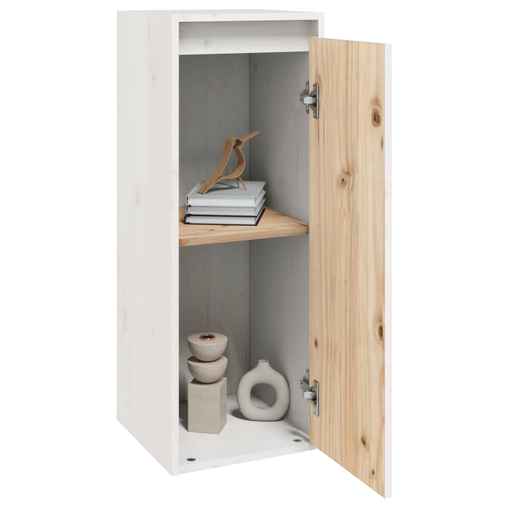Wall cabinet, white, 30x30x80cm, solid pine