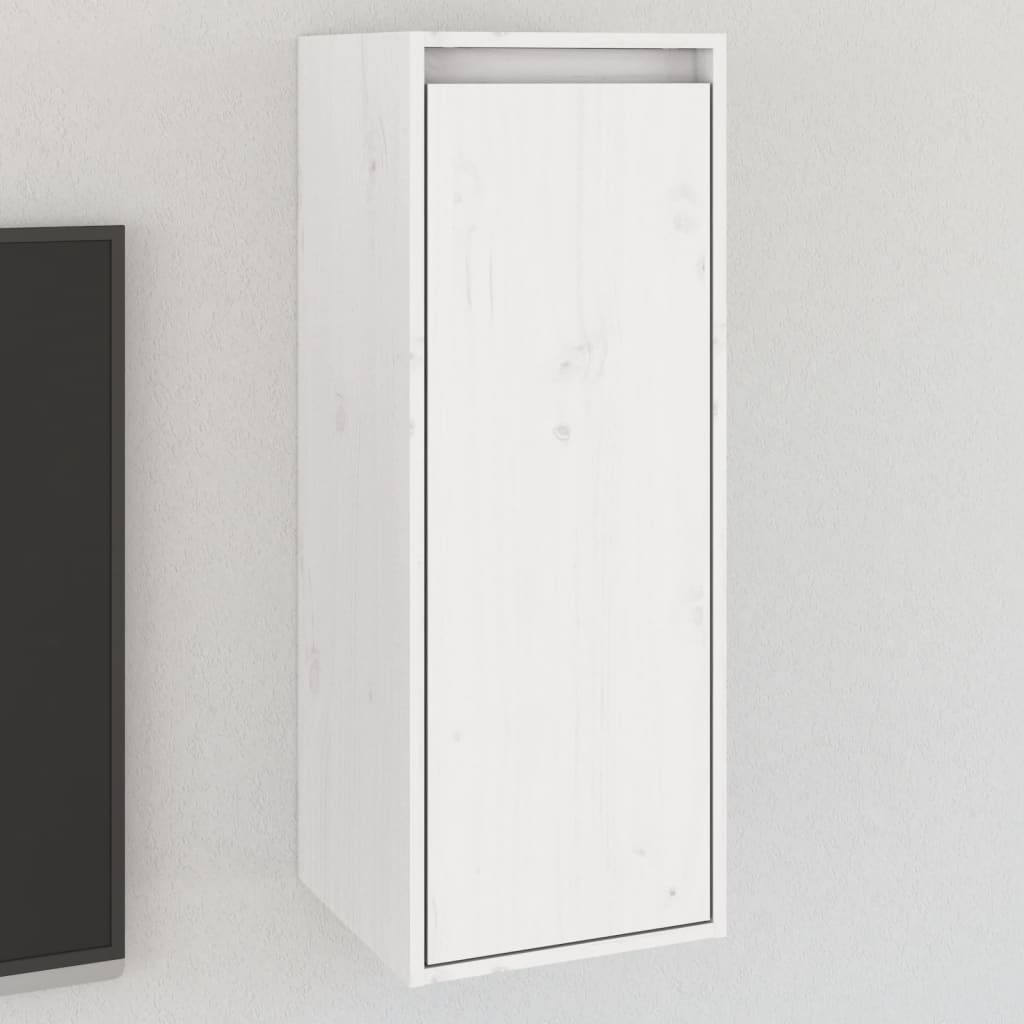 Wall cabinet, white, 30x30x80cm, solid pine