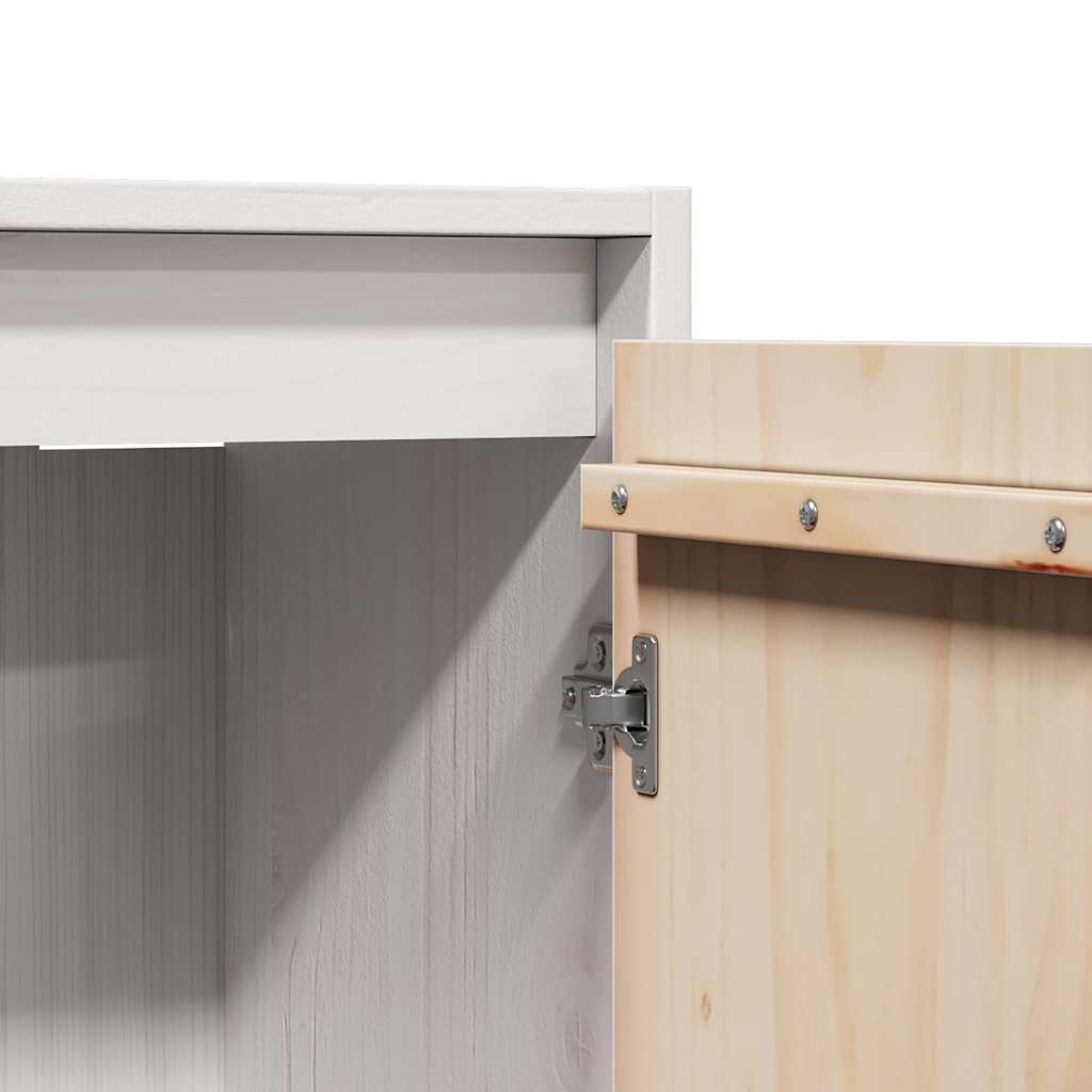 Wall cabinets, 2 pcs, white, 30x30x100cm, solid pine