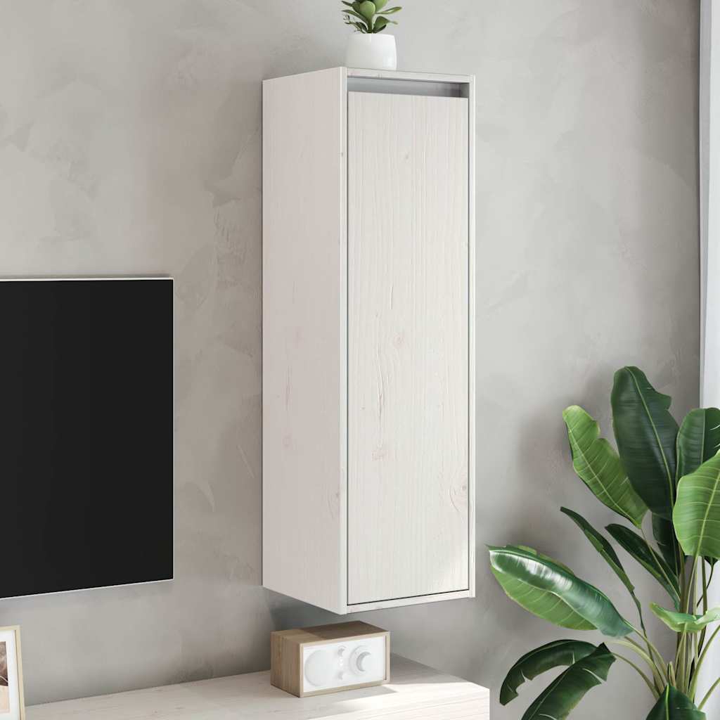 Wall cabinets, 2 pcs, white, 30x30x100cm, solid pine