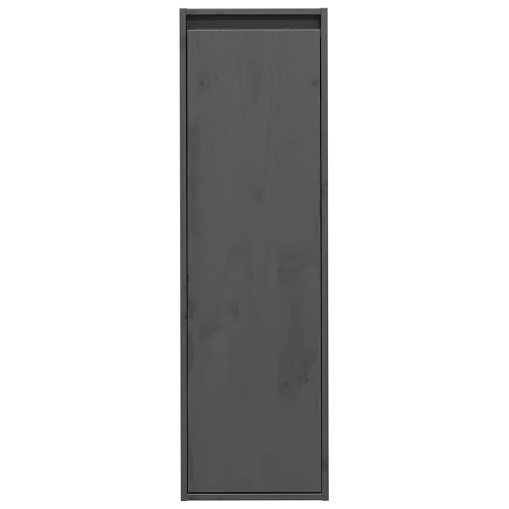 Wall cabinets, 2 pcs, black, 30x30x100cm, solid pine