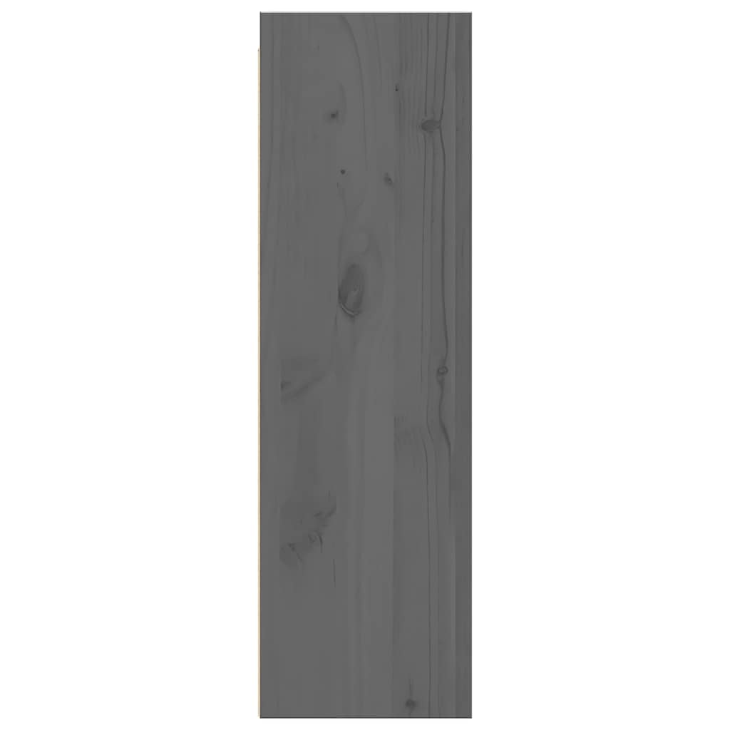 Wall cabinets, 2 pcs, black, 30x30x100cm, solid pine