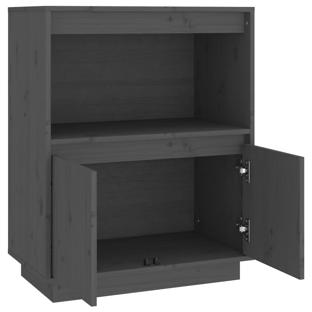 Sideboard, grey, 60x34x75cm, solid pine