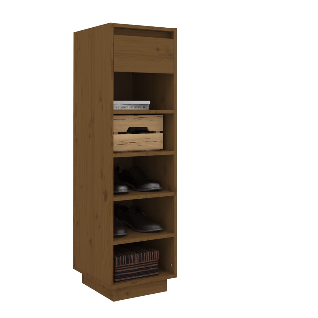 Shoe cabinet, honey brown, 30x34x105cm, solid pine