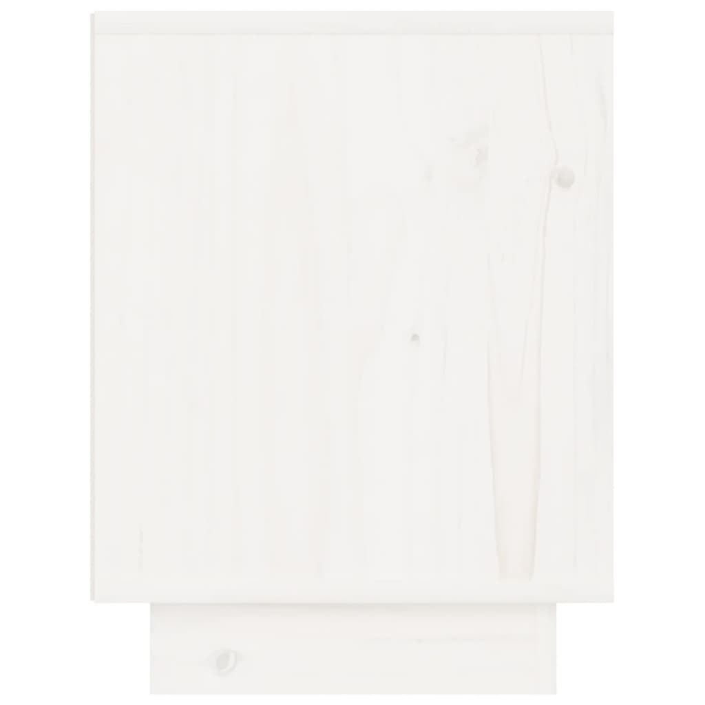 Bedside tables, 2 pcs, white, 40x30x40cm, solid pine