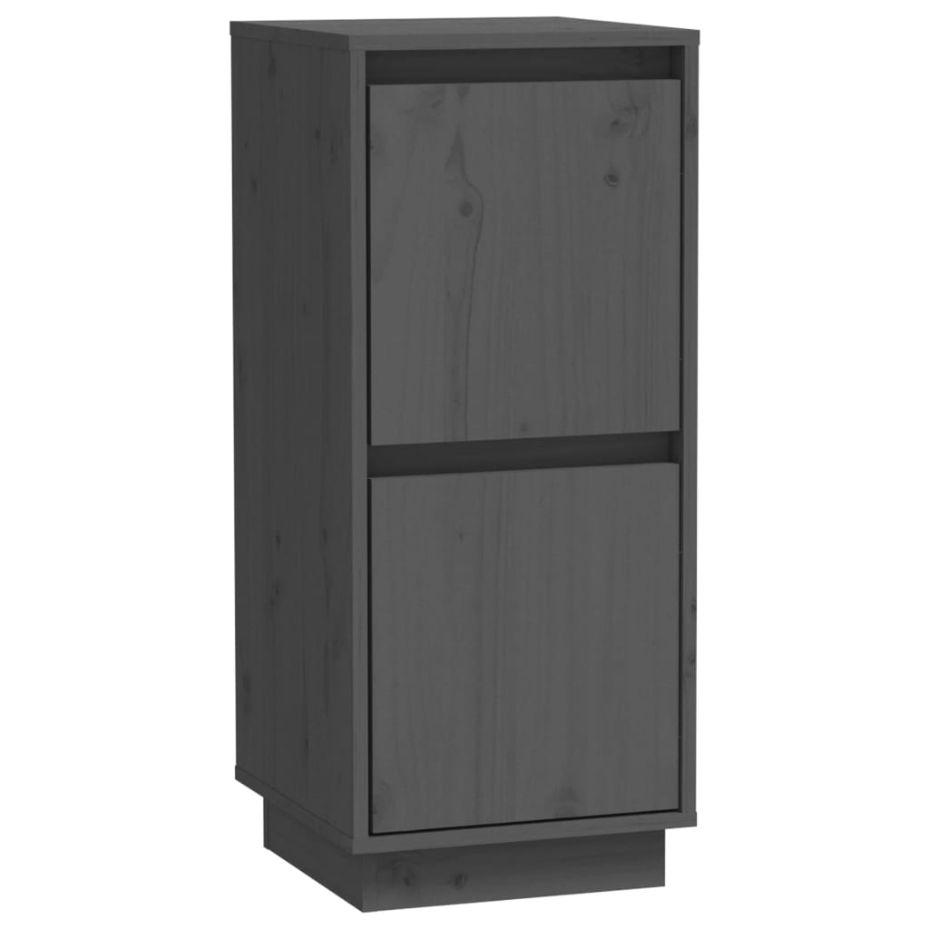 Bedside cabinets, 2 pcs., grey, 31.5x34x75cm, solid pine
