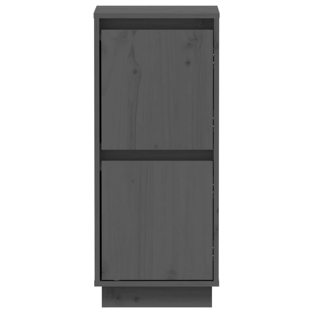 Bedside cabinets, 2 pcs., grey, 31.5x34x75cm, solid pine