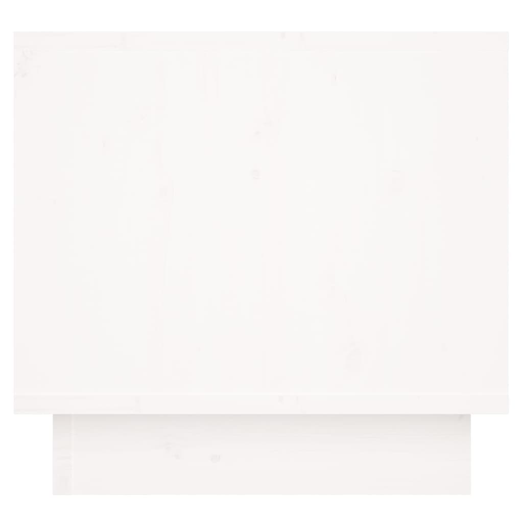 Nightstand, white, 35x34x32cm, solid pine wood