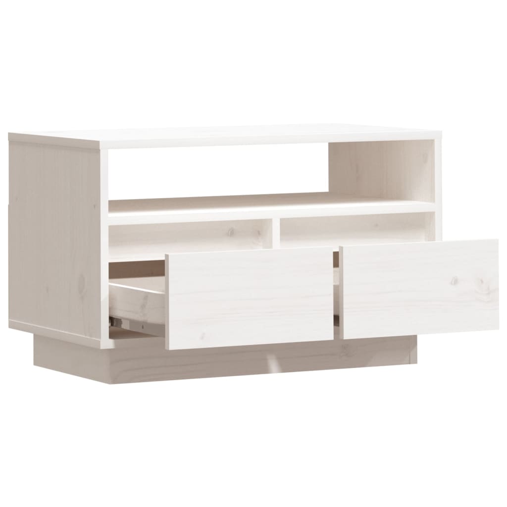 TV cabinet, white, 60x35x37cm, solid pine