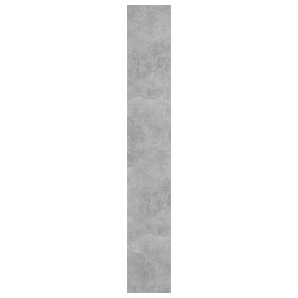 Bookcase/room divider, concrete grey, 60x30x198cm